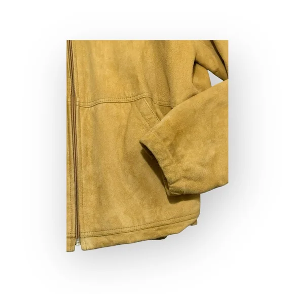 Vtg 70s Bert Paley Men's Sheepskin Suede Full-Zip Hoodie Jacket sz 42R #1420​ - Picture 3 of 12